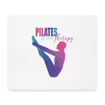 Pilates Cadeau - Tapis de souris (format paysage) - blanc - Devant