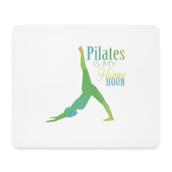 Pilates - Mousepad (Querformat) - Weiß - Vorne