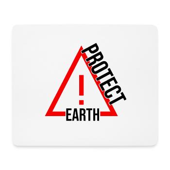 protects planet Earth - Mouse Pad (horizontal) - white - Front