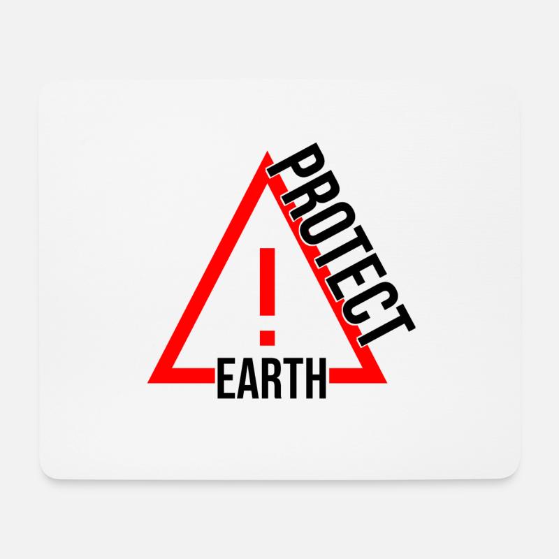 protects planet Earth - Mouse Pad (horizontal) - white