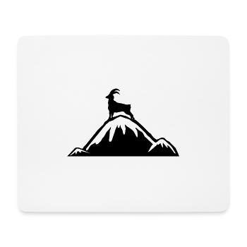 Alpen Steinbock Bergsteigen Geschenkidee - Mousepad (Querformat) - Weiß - Vorne