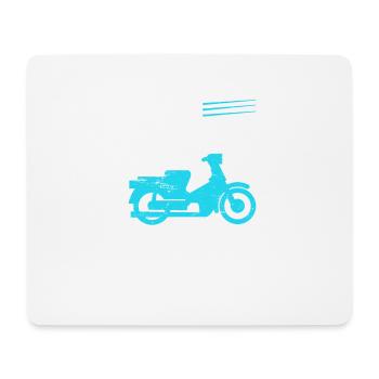 Nicht hupen fahre schon Vollgas Moped Mofa - Mousepad (Querformat) - Weiß - Vorne