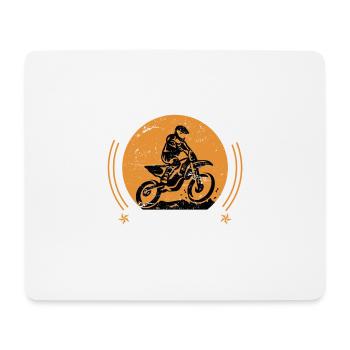 Motorcross Motorradfahrer Spruch Dirtbike Männer - Mousepad (Querformat) - Weiß - Vorne