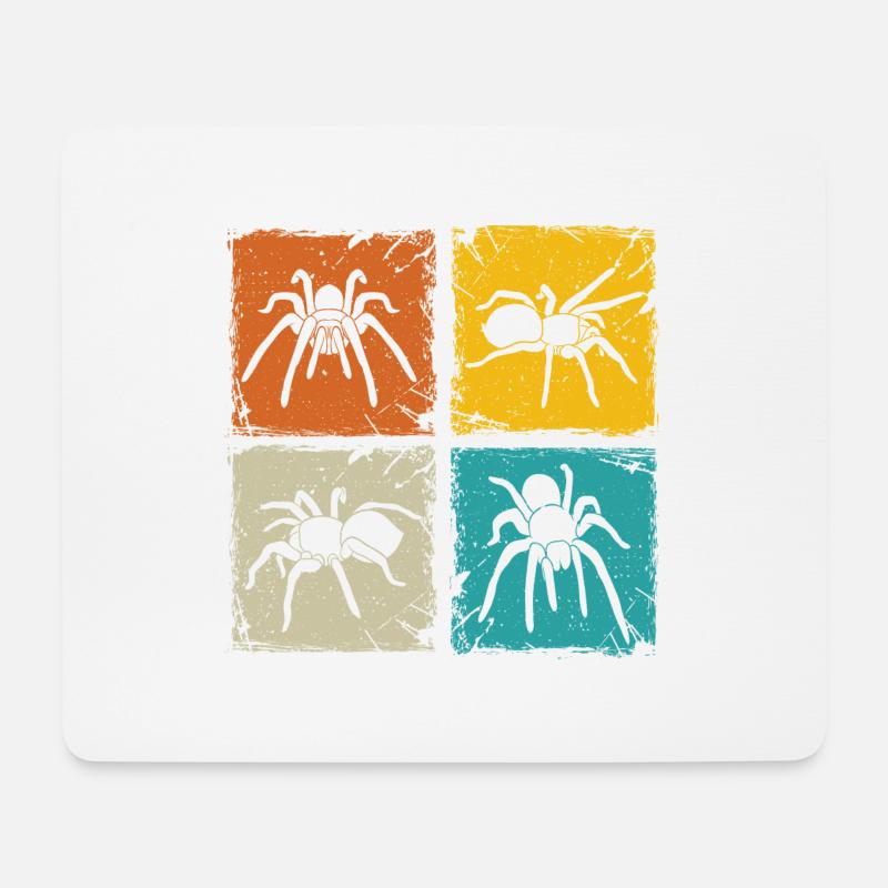 Tarantula retro Quadrate Spinne Liebhaber Tarantula - Mousepad (Querformat) - Weiß