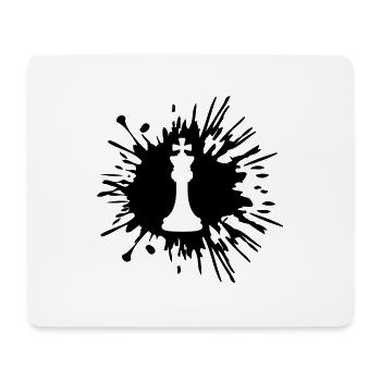 Farbe Klecks Schach - Mousepad (Querformat) - Weiß - Vorne