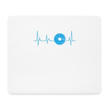 Heartbeat Artisan Carpenter Carpenter Wood Construction - Mouse Pad (horizontal) - white - Front