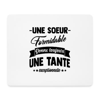 soeur formidable tante exceptionnelle,tata - Tapis de souris (format paysage) - blanc - Devant
