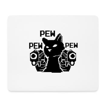 Katze Kätzchen Katzenhalter Pew Pew Pew - Mousepad (Querformat) - Weiß - Vorne