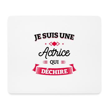 ACTRICE QUI DÉCHIRE - Tapis de souris (format paysage) - blanc - Devant