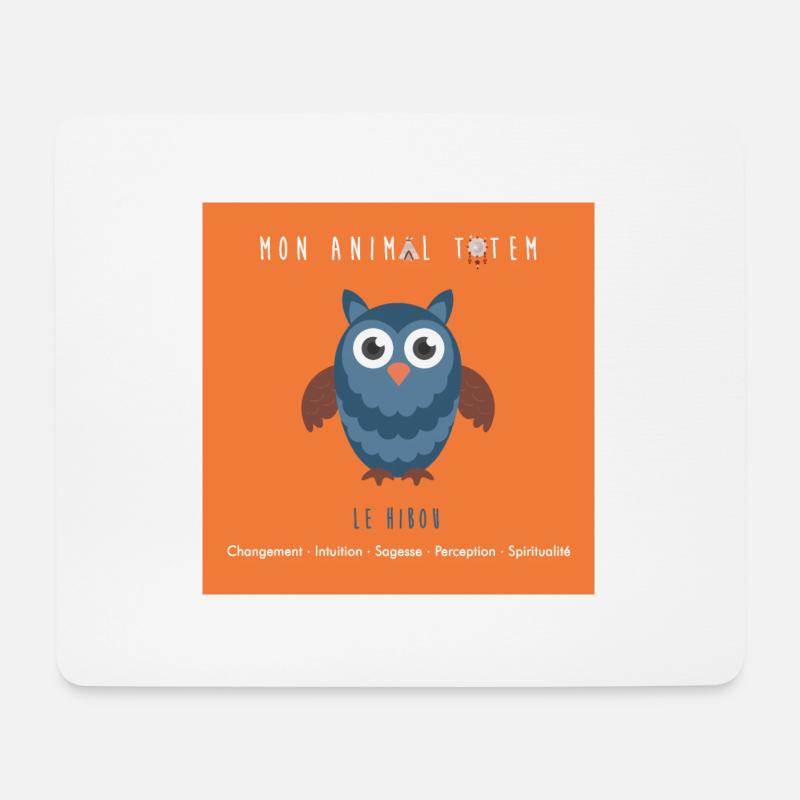 EU-EULE/ANIMAL TOTEM - Mousepad (Querformat) - Weiß