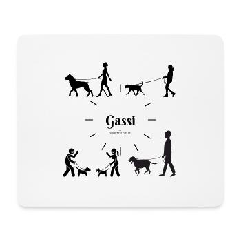 Gassi Zifferblatt - Mousepad (Querformat) - Weiß - Vorne