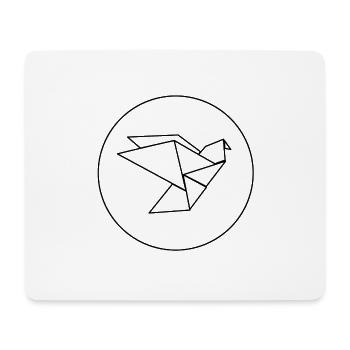 Bird origami - Mouse Pad (horizontal) - white - Front