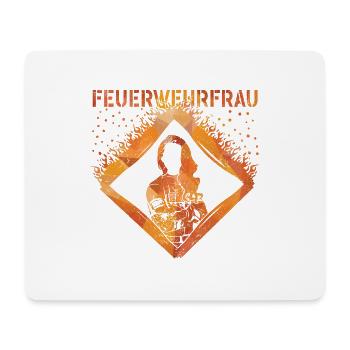 Feuerwehrfrau Feuerwehr - Mousepad (Querformat) - Weiß - Vorne