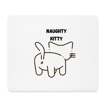 NAUGHTY KITTY - Mouse Pad (horizontal) - white - Front