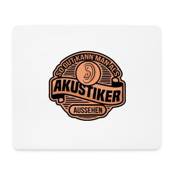 Akustiker Hörgeräteakustikerin Hörgerät - Mousepad (Querformat) - Weiß - Vorne