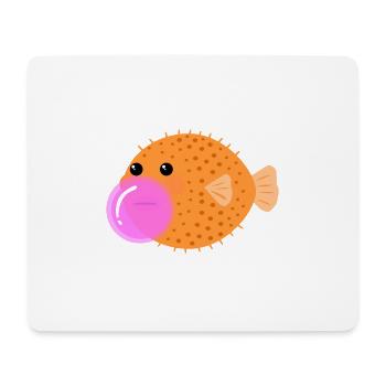 Kugelfisch Kaugummi Kinder lustige Geschenkidee - Mousepad (Querformat) - Weiß - Vorne