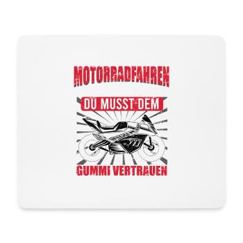 Motorrad Spruch Racing Biker Supersportler - Mousepad (Querformat) - Weiß - Vorne