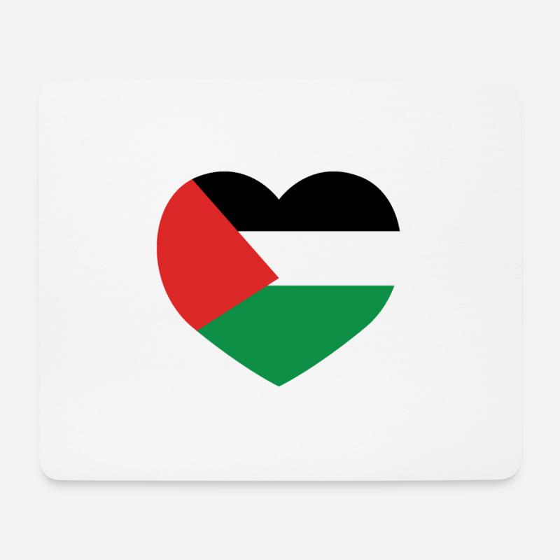 Love Palestine - Mousepad (Querformat) - Weiß