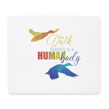 Canard - Tapis de souris (format paysage) - blanc - Devant