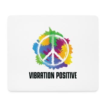 T-shirt vibration positive. - Tapis de souris (format paysage) - blanc - Devant