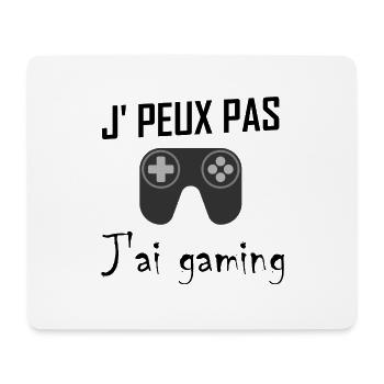 Je peux pas j ai gaming - Tapis de souris (format paysage) - blanc - Devant