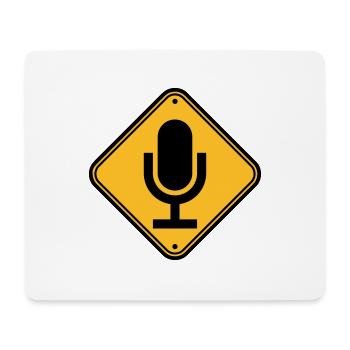 Schild Hinweis Mikrofon - Mousepad (Querformat) - Weiß - Vorne