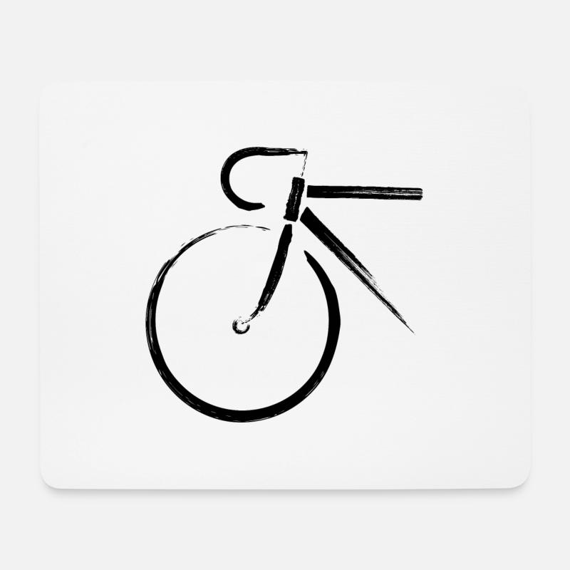 Rennrad Triathlon Fahrrad - Mousepad (Querformat) - Weiß
