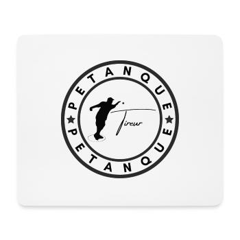 Petanque Logo Silhouette Tireur - Tapis de souris (format paysage) - blanc - Devant