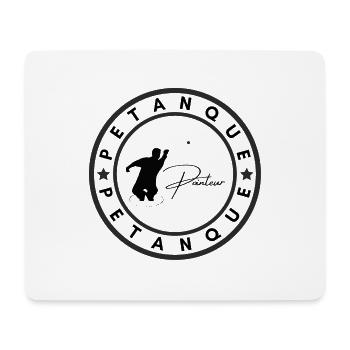 Petanque logo Silhouette pointeur - Mouse Pad (horizontal) - white - Front
