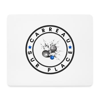 Boule Logo Carreau sur place en bleu - Tapis de souris (format paysage) - blanc - Devant