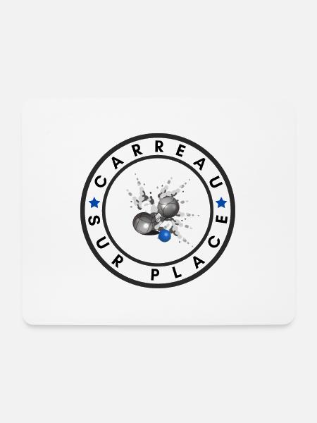 Boule Logo Carreau sur place in blau - Mousepad (Querformat) - Weiß