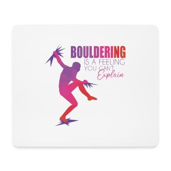 Bouldering - Mouse Pad (horizontal) - white - Front