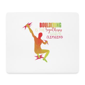 Bouldering - Mouse Pad (horizontal) - white - Front