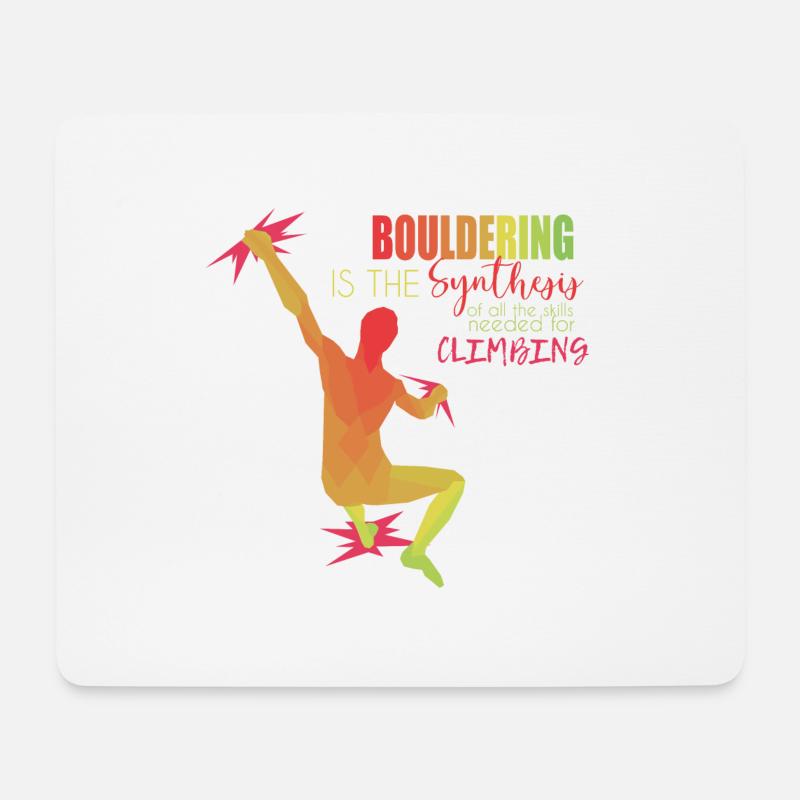 Bouldern - Mousepad (Querformat) - Weiß