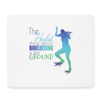Bouldering - Mouse Pad (horizontal) - white - Front