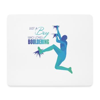 Bouldering - Mouse Pad (horizontal) - white - Front
