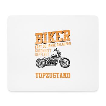 50 Jahre Geburtstag Motorradfahrer Motorrad - Mousepad (Querformat) - Weiß - Vorne