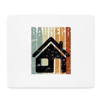 Vintage Hausbau Geschenk Bauherr Bauherrin Retro - Mousepad (Querformat) - Weiß - Vorne