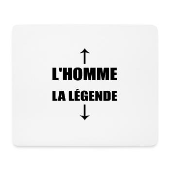 L'HOMME LA LÉGENDE - Tapis de souris (format paysage) - blanc - Devant
