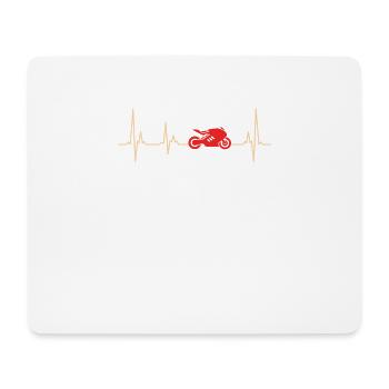 Motocycliste permis de conduire cadeau - Tapis de souris (format paysage) - blanc - Devant