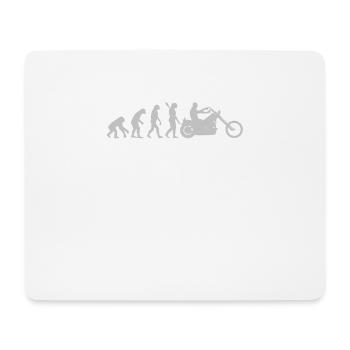 Motocycliste évolution évolution hommes grand-père - Tapis de souris (format paysage) - blanc - Devant