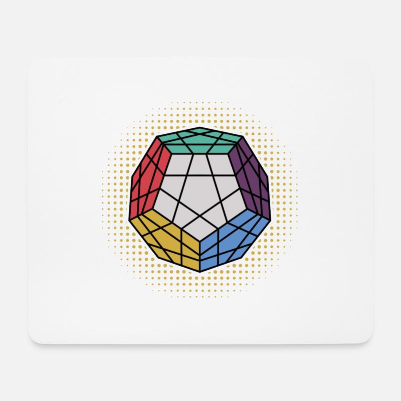 Dodekaeder Cube bytheManzaneda - Mousepad (Querformat) - Weiß