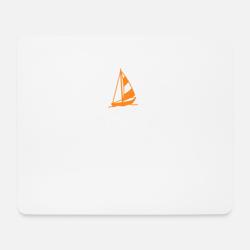Segler Herzschlag Hobby Herzfrequenz Segelboot - Mousepad (Querformat) - Weiß