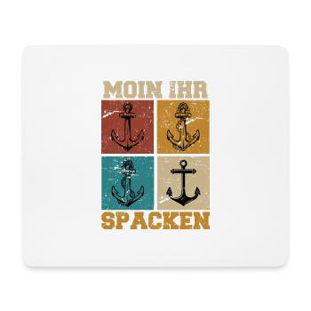 Vintage Boat Gift Sailor Saying Moin Spacken - Mouse Pad (horizontal) - white - Front