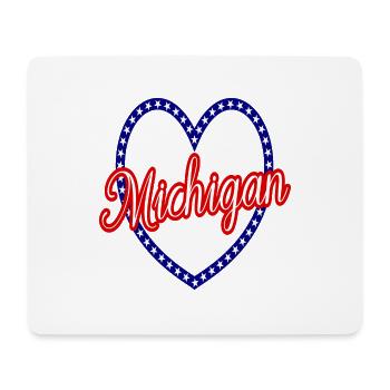Michigan - Tapis de souris (format paysage) - blanc - Devant