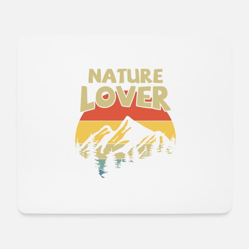 Natur lover - Mousepad (Querformat) - Weiß