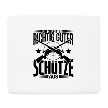 Schützenkönig Jäger Sportschütze Schütze Tontaube - Mousepad (Querformat) - Weiß - Vorne