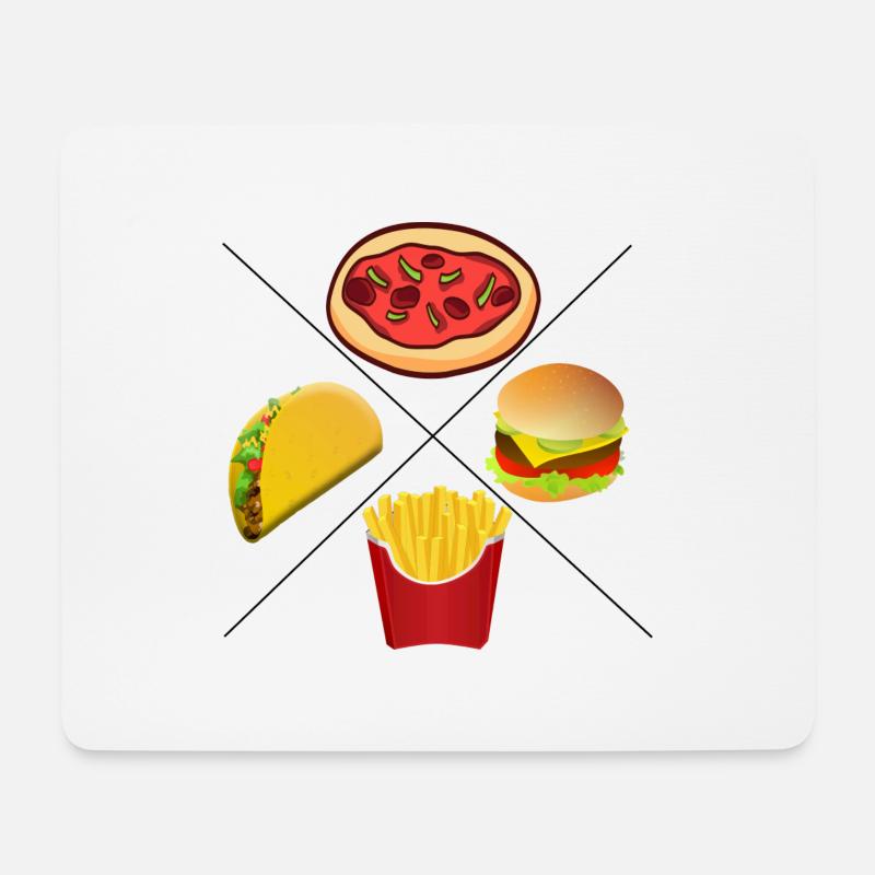 Fast food logo - Mousepad (Querformat) - Weiß