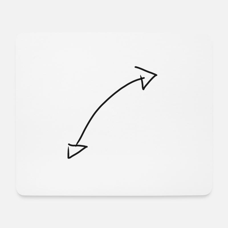 Arrow Pfeil - Mousepad (Querformat) - Weiß