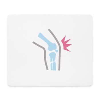 Douleur au genou - Tapis de souris (format paysage) - blanc - Devant